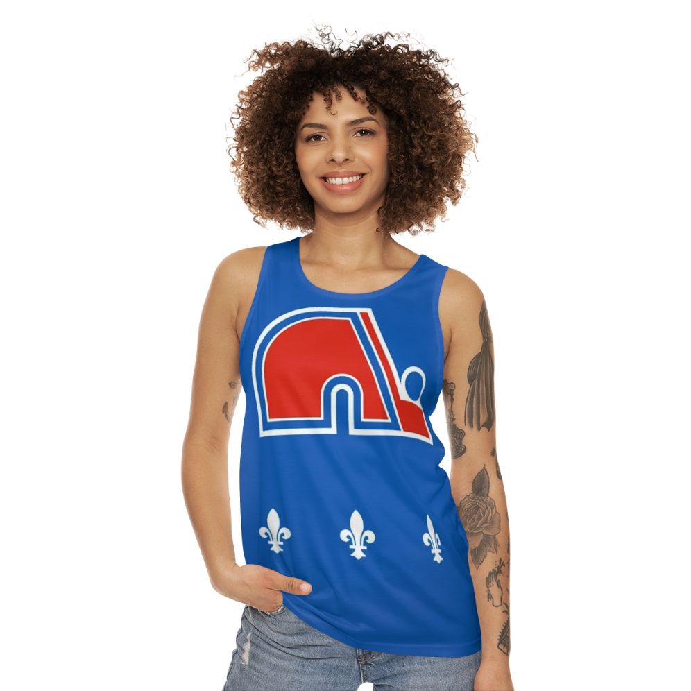 Vintage Quebec Nordiques Retro Hockey Unisex Tank Top - women