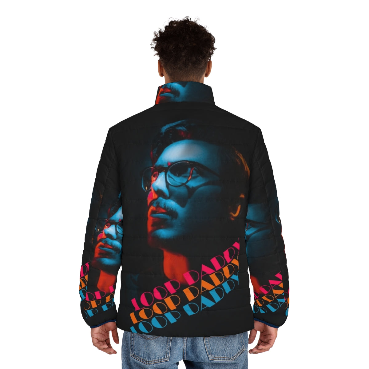 Loop Daddy Puffer Jacket featuring a funky, music-inspired design - men back