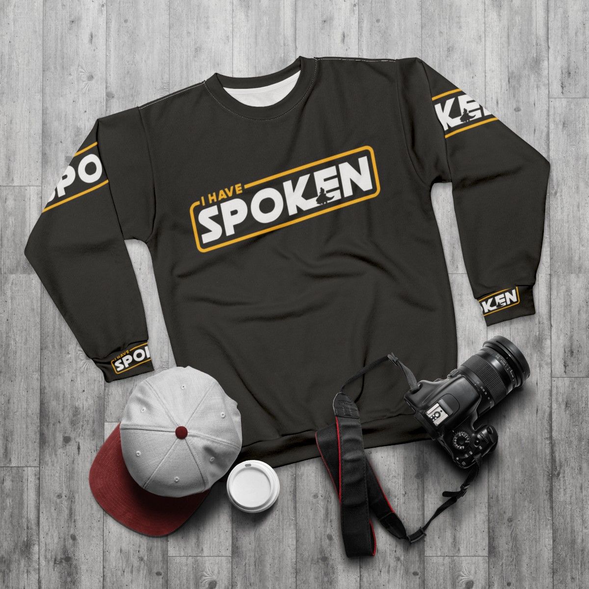 Mandalorian inspired "I Have Spoken" sweatshirt - flat lay