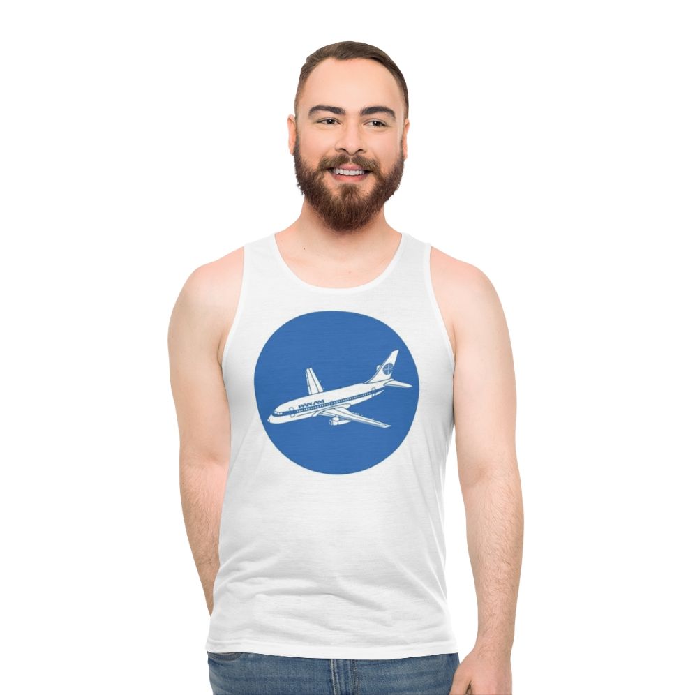 Vintage-inspired Pan American World Airways unisex tank top - men