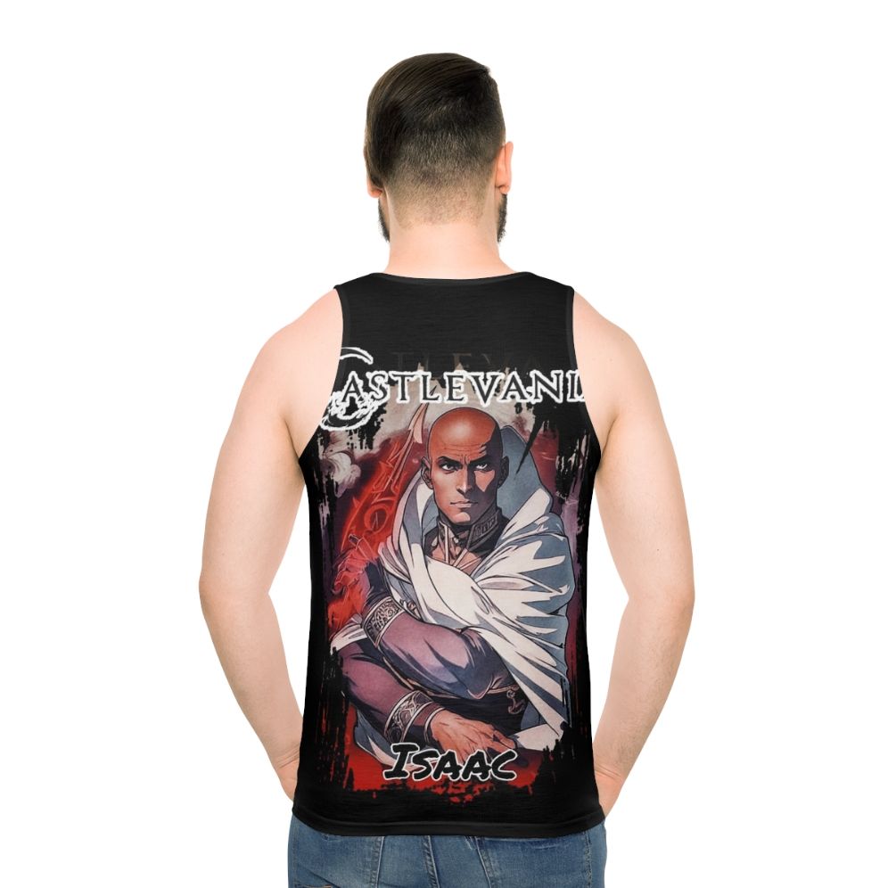 Castlevania Isaac Unisex Tank Top - men back