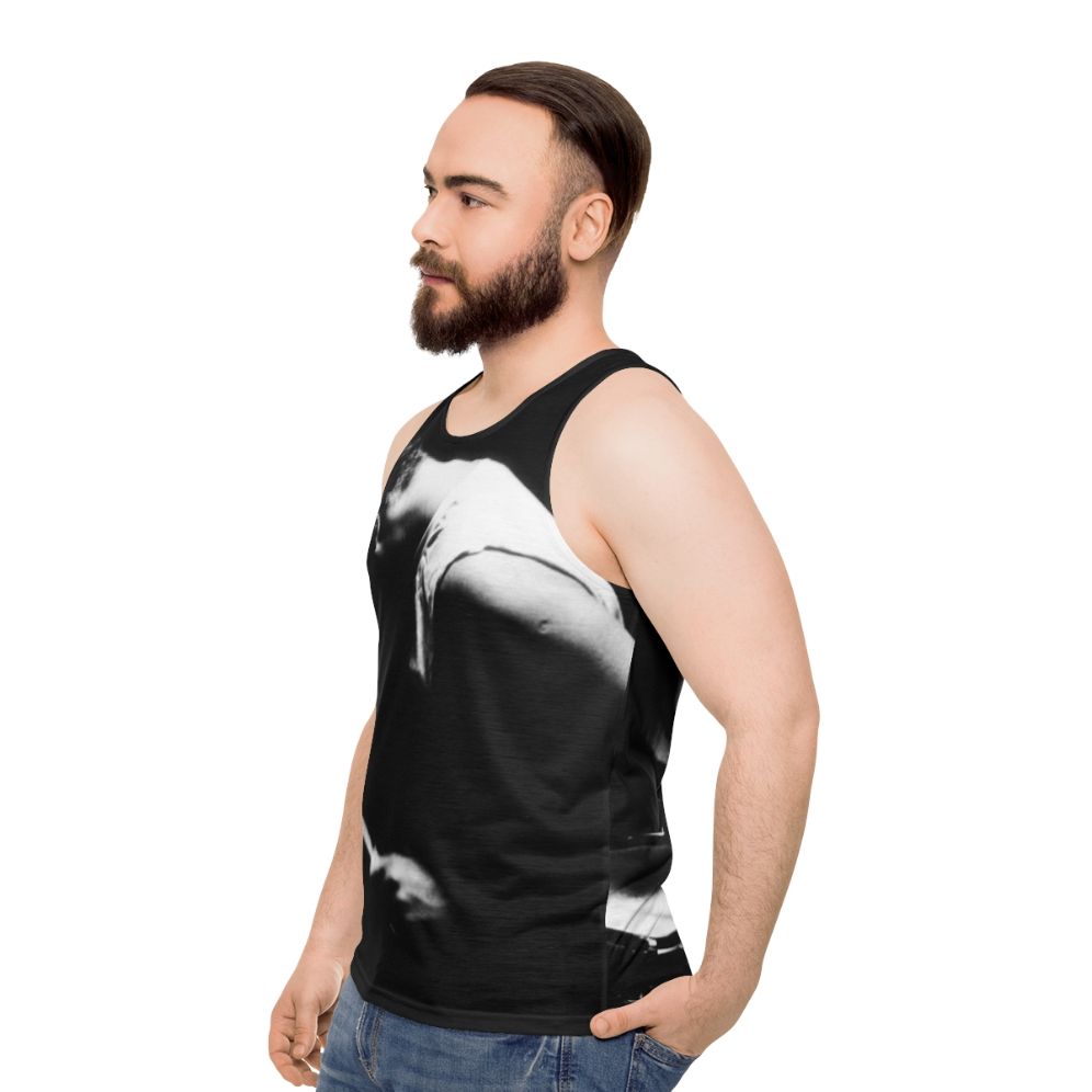 Drummer Unisex Tank Top featuring U2 Silhouette Art - men side