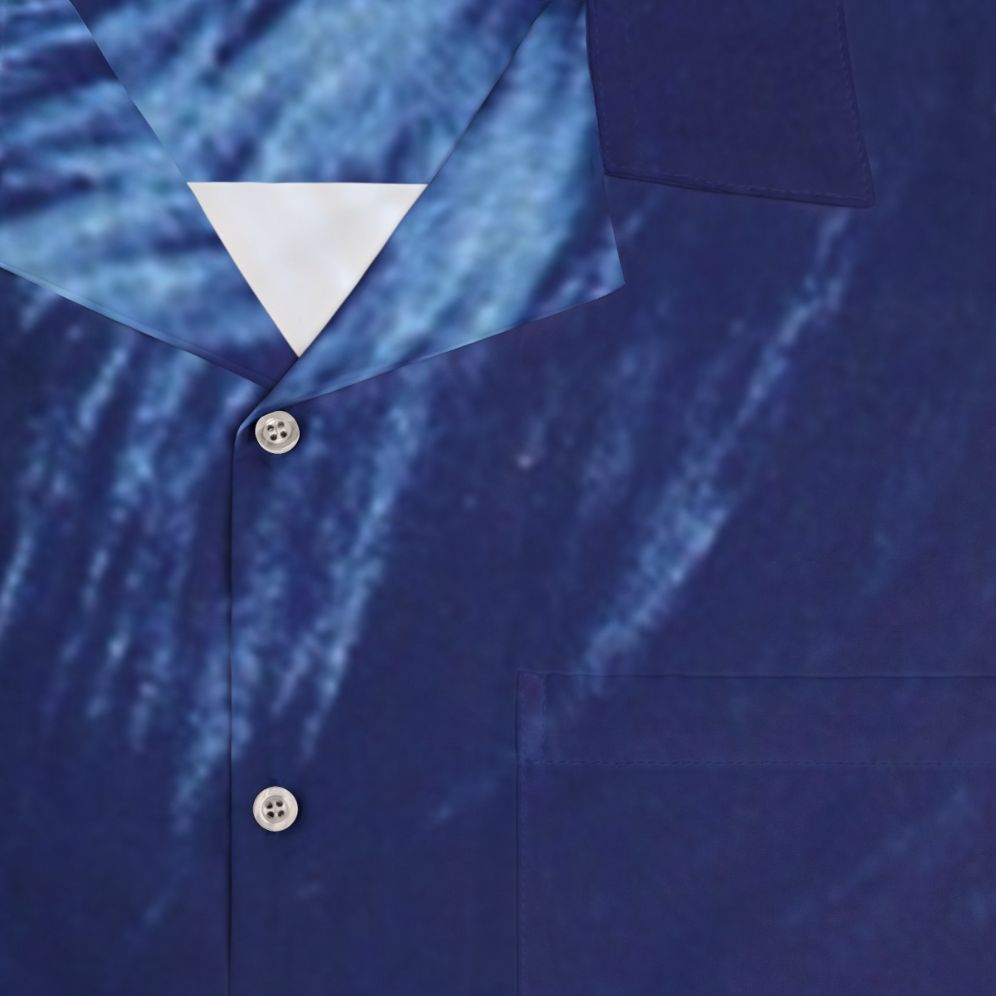 Joni Mitchell Blue Retro Hawaiian Shirt - Detail