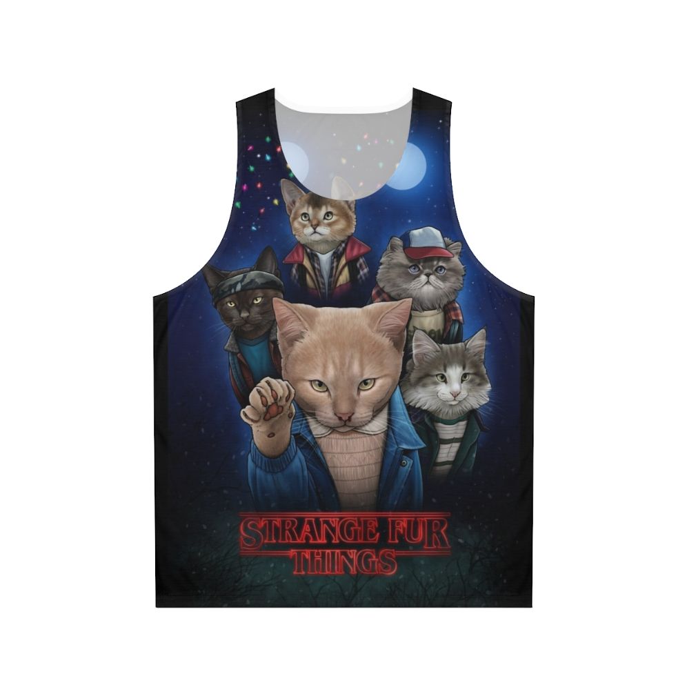 Upside down cats unisex tank top