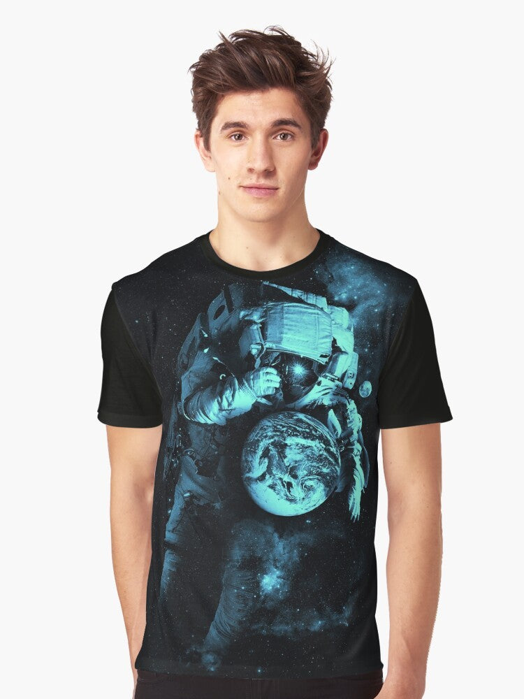 Cosmic Galaxy Astronaut Graphic T-Shirt - Men