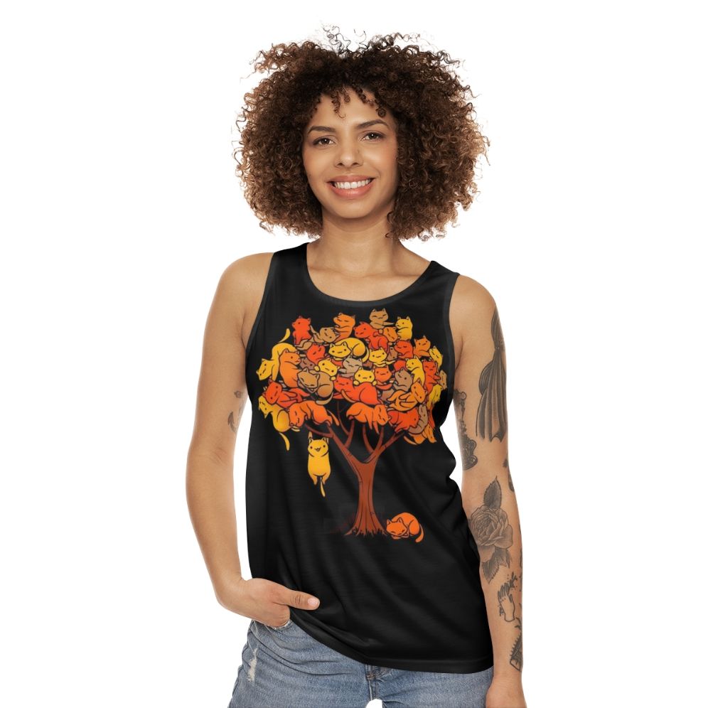 Unisex Cat Tree Tank Top - women