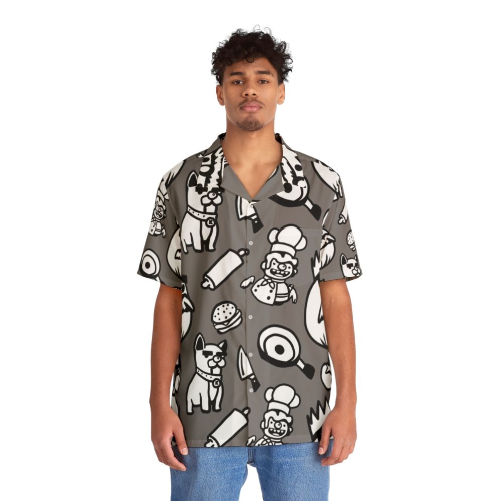 Overcooked Themed Hawaiian Shirt - People Front