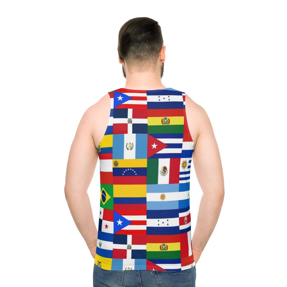 Latin American Flags Unisex Tank Top - men back