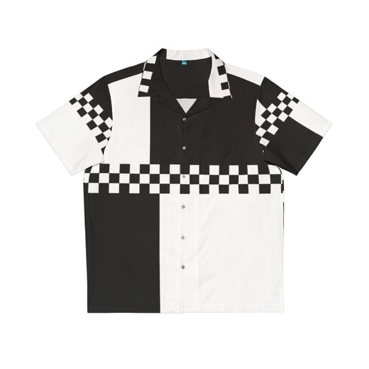 Mod Ska Black and White Hawaiian Shirt