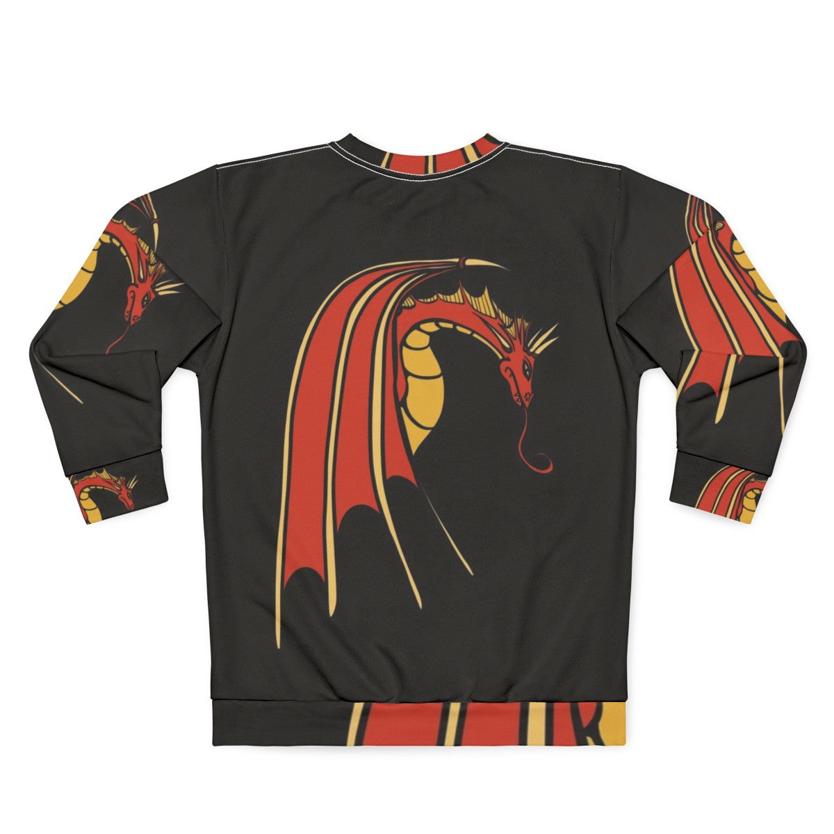 Red Dragon Sweatshirt - Fantasy Apparel for Nerds and Geeks - Back