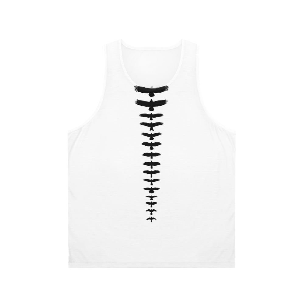 Raptor silhouette black tank top