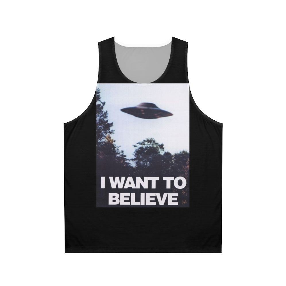 Unisex "I Want to Believe" X-Files Themed Tank Top