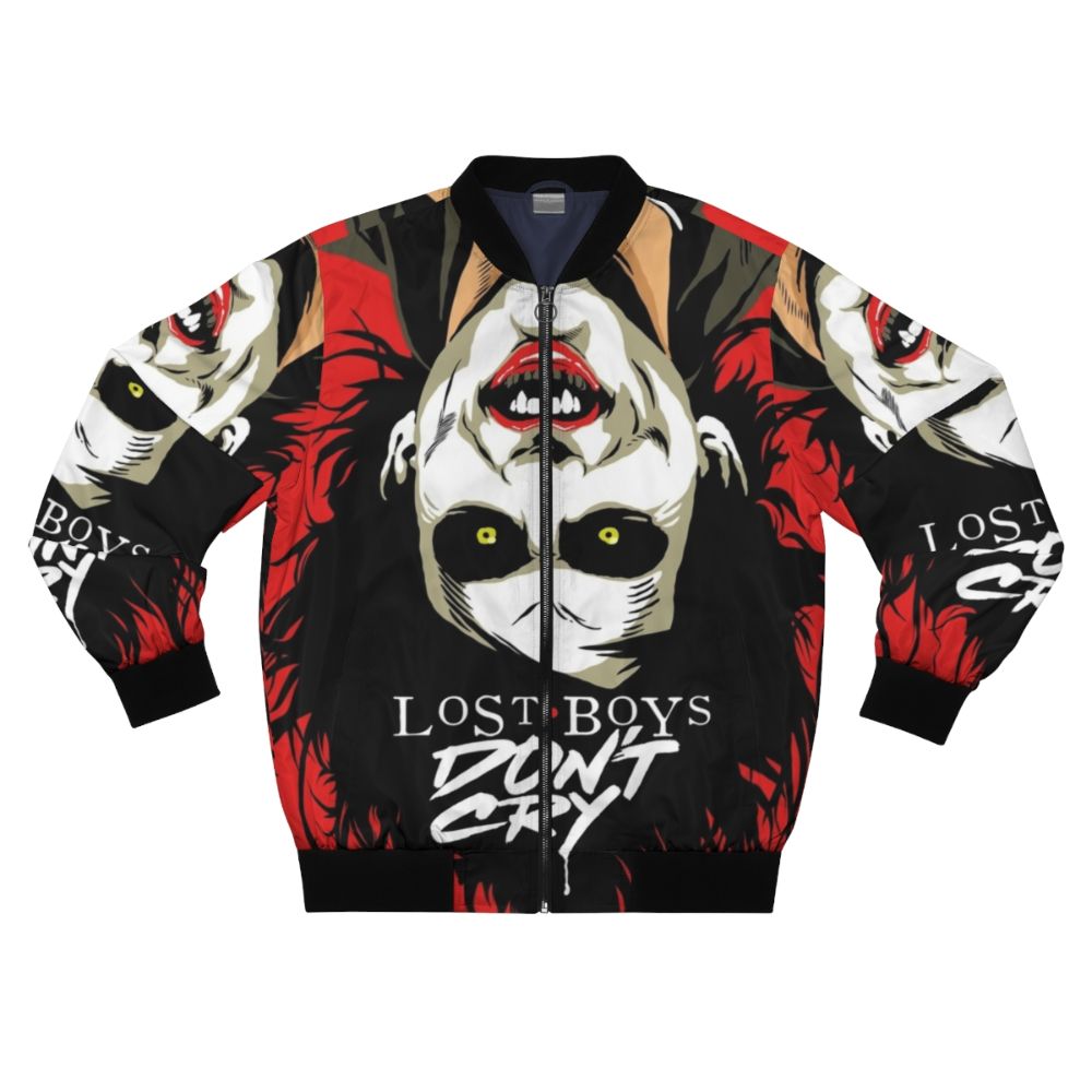 Dark goth horror-themed bomber jacket for boys