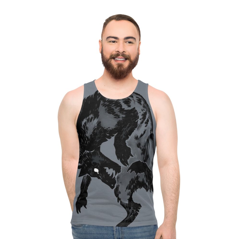 Creepy hyena unisex tank top - men