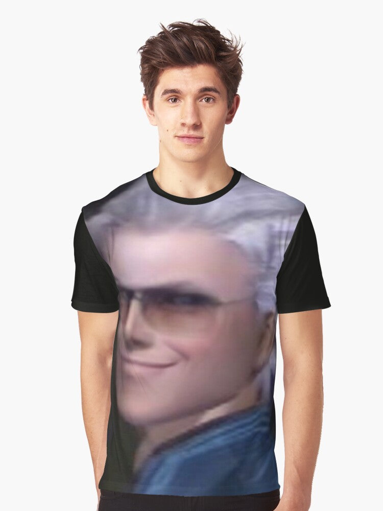 Vergil from the Devil May Cry video game series, wearing a graphic t-shirt - Men