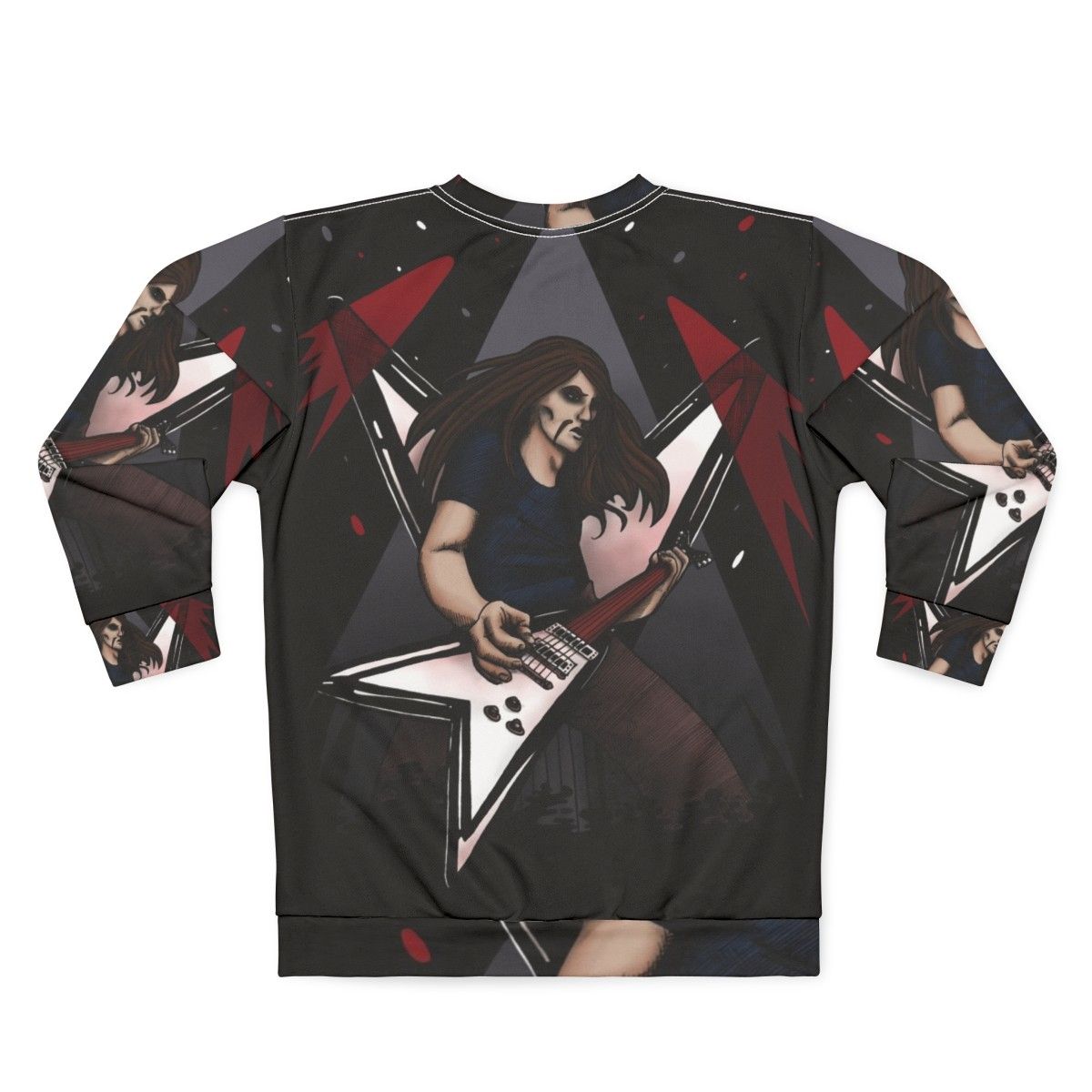 Metalocalypse Toki Wartooth Playing Guitar on Stage Graphic Sweatshirt - Back