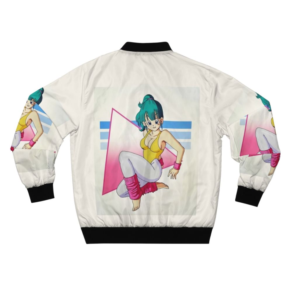 Bulma anime-inspired bomber jacket with dragon ball graphics - Back