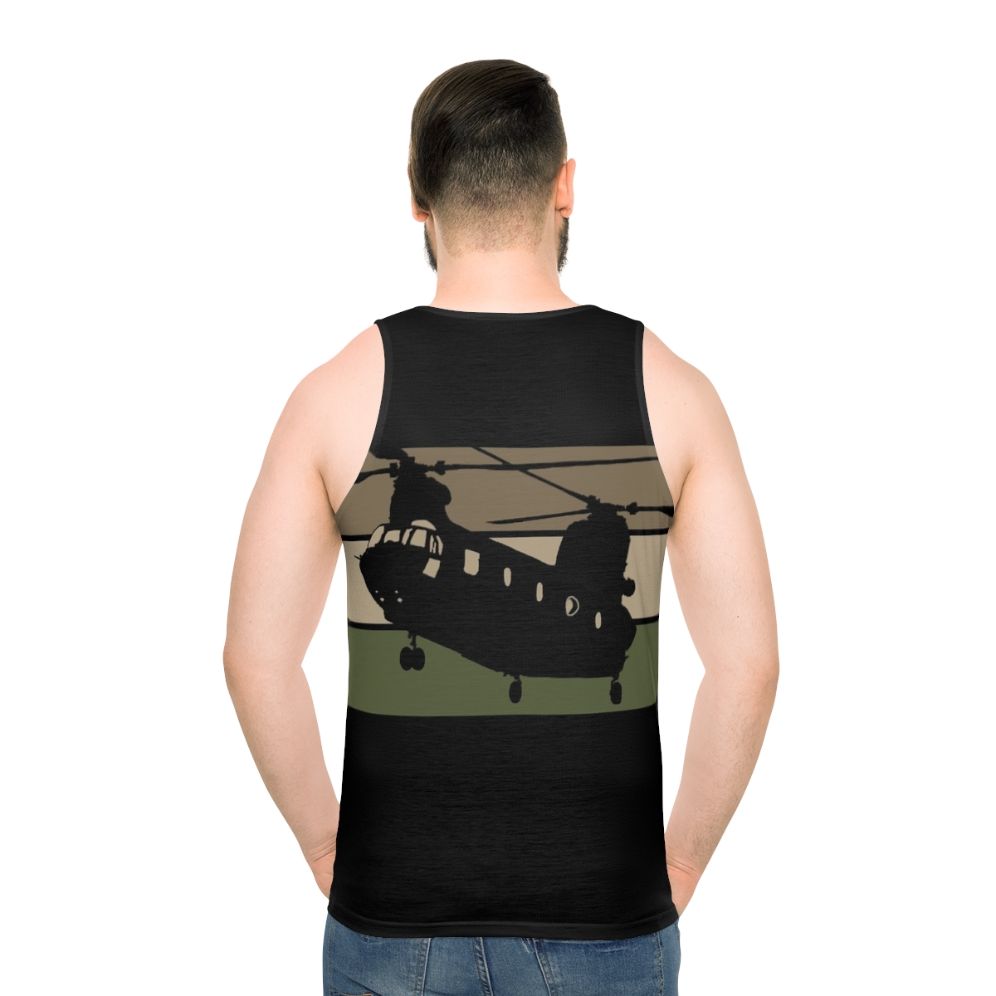 Unisex Chinook military tank top - men back