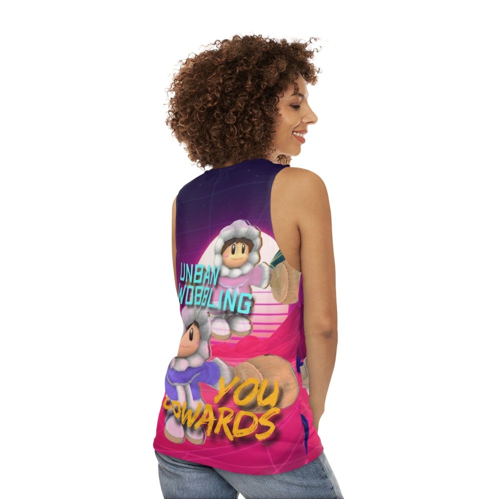 Unisex "Unban Wobbling" Ice Climbers Tank Top - women back