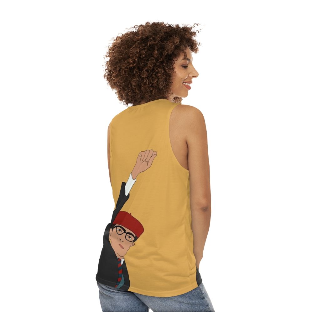 Rushmore Unisex Minimalist Movie Tank Top - women back