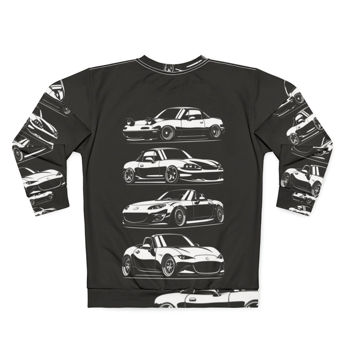 Generations MX5 Miata Automotive Sweatshirt - Back