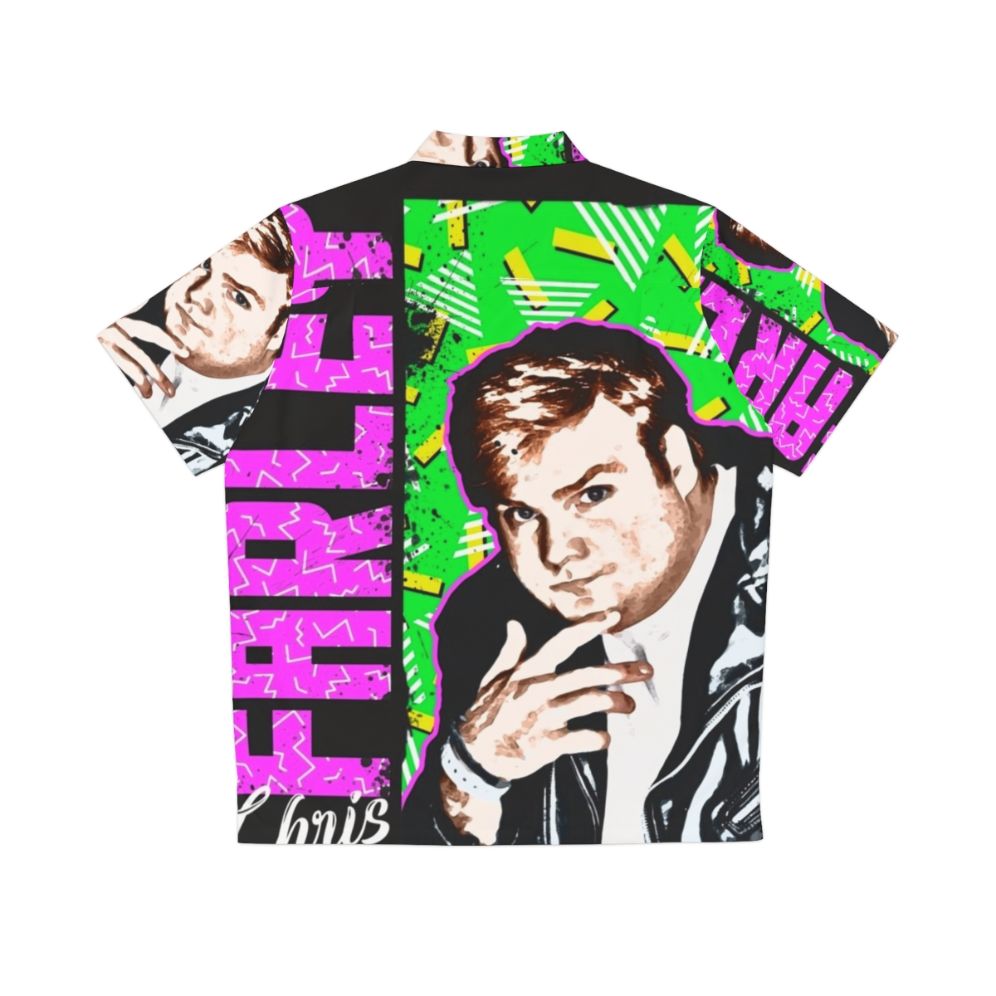 Chris Farley 90s Nostalgia Graphic Hawaiian Shirt - Back