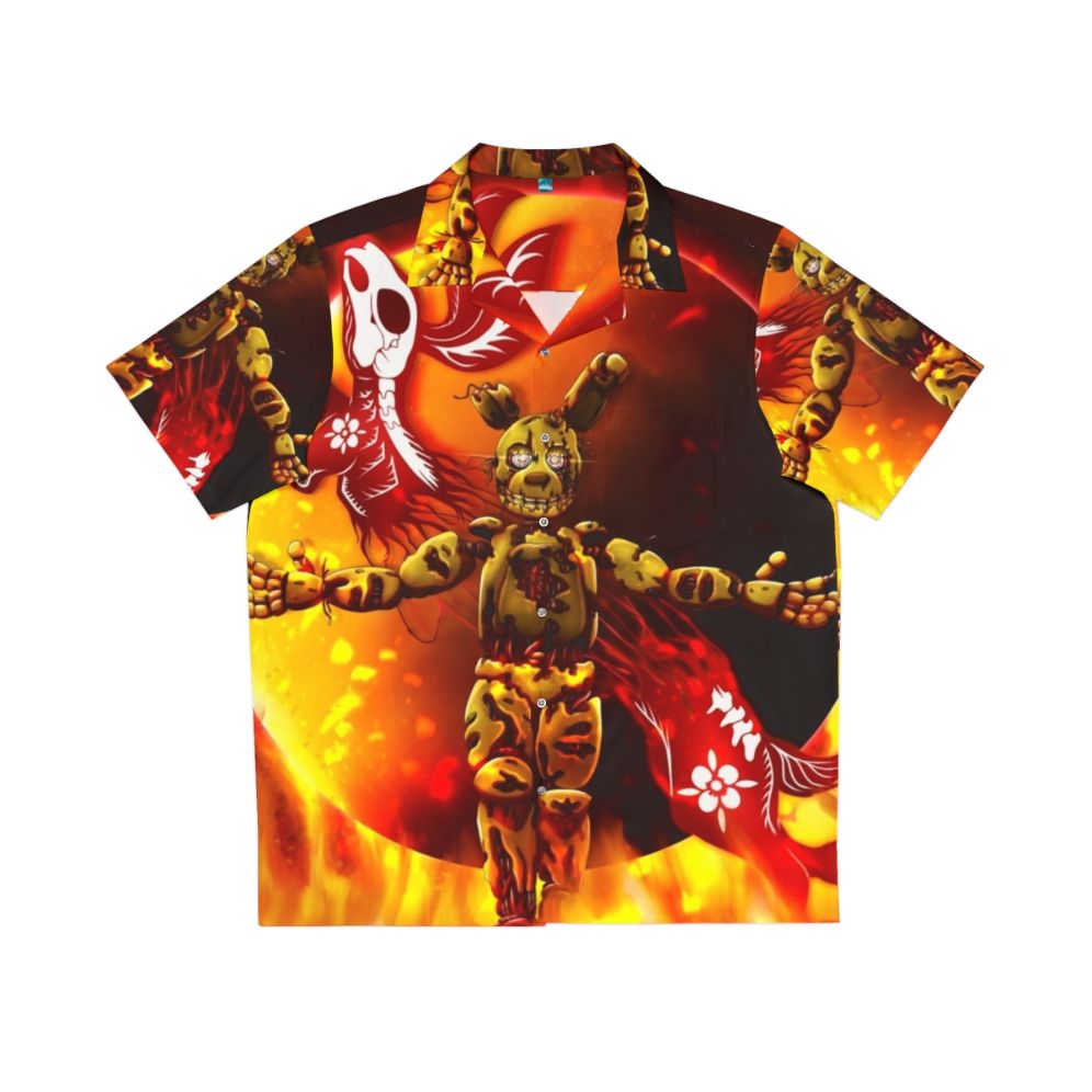 Vibrant Hawaiian Shirt featuring Springtrap from Five Nights at Freddy's in the Year of the Rabbit design