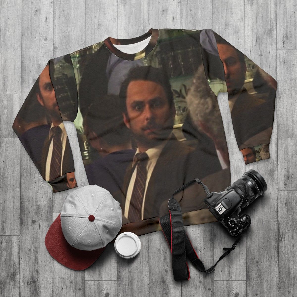 Charlie Day "ASIP" Sweatshirt - Always Sunny in Philadelphia Tribute - flat lay