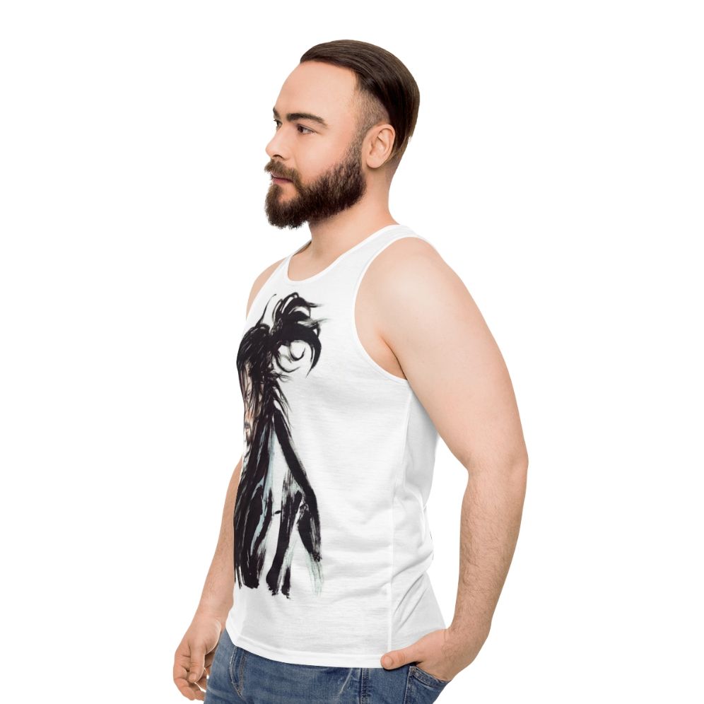 Unisex tank top with minimalist design - men side