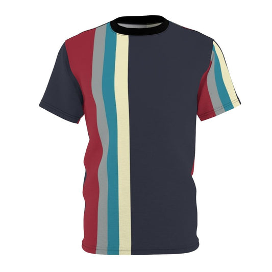 Mod stripes pattern t-shirt with a retro, vintage inspired design