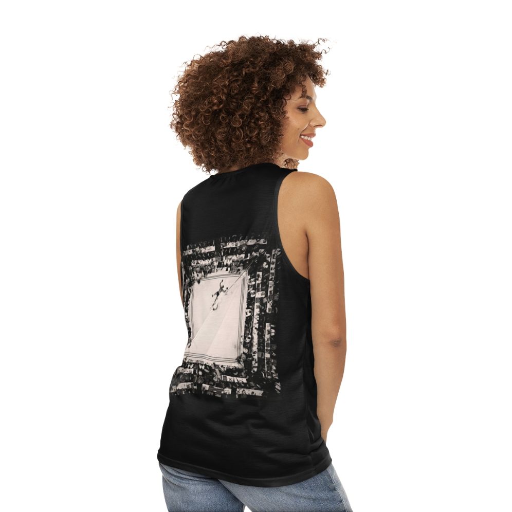 Vintage boxing tank top featuring Muhammad Ali and Williams fight - women back