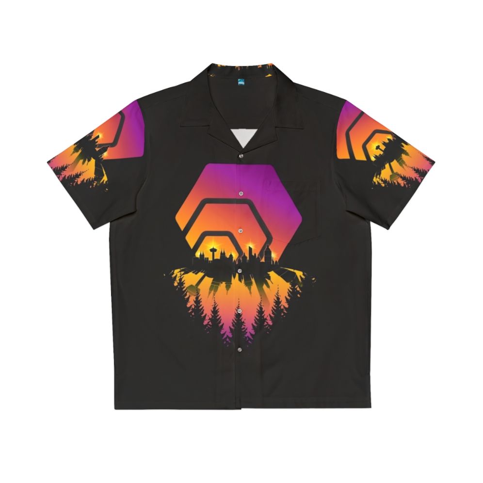 Hex Shining City Blockchain Crypto Hawaiian Shirt