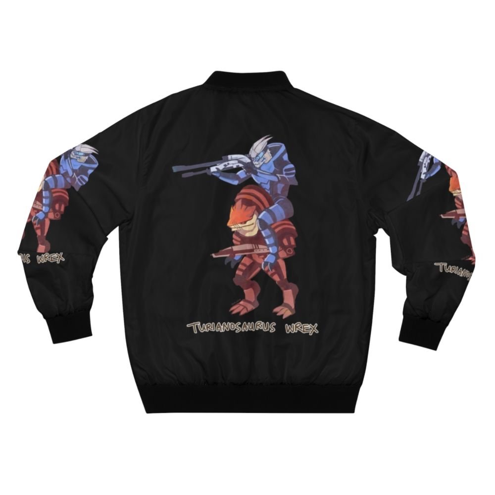 Mass Effect themed Turianosaurus Wrex bomber jacket - Back