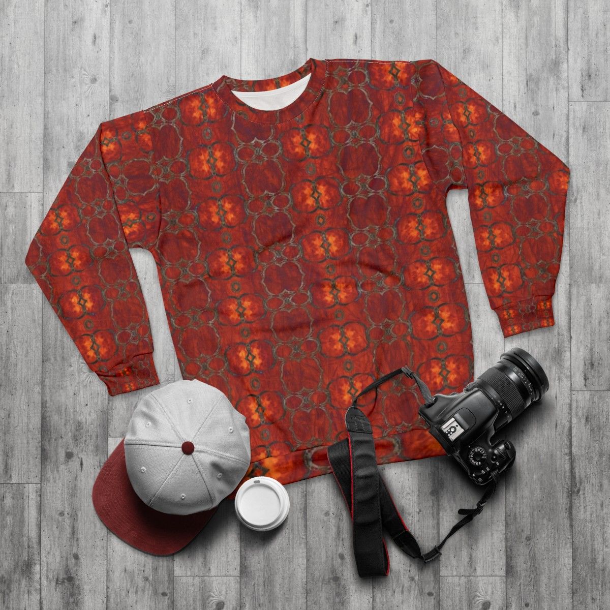 Bold African Tribal Pattern Sweatshirt - flat lay