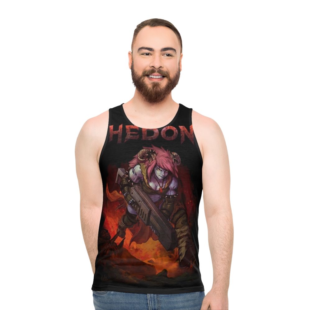 Hedon gaming fantasy character unisex tank top - men