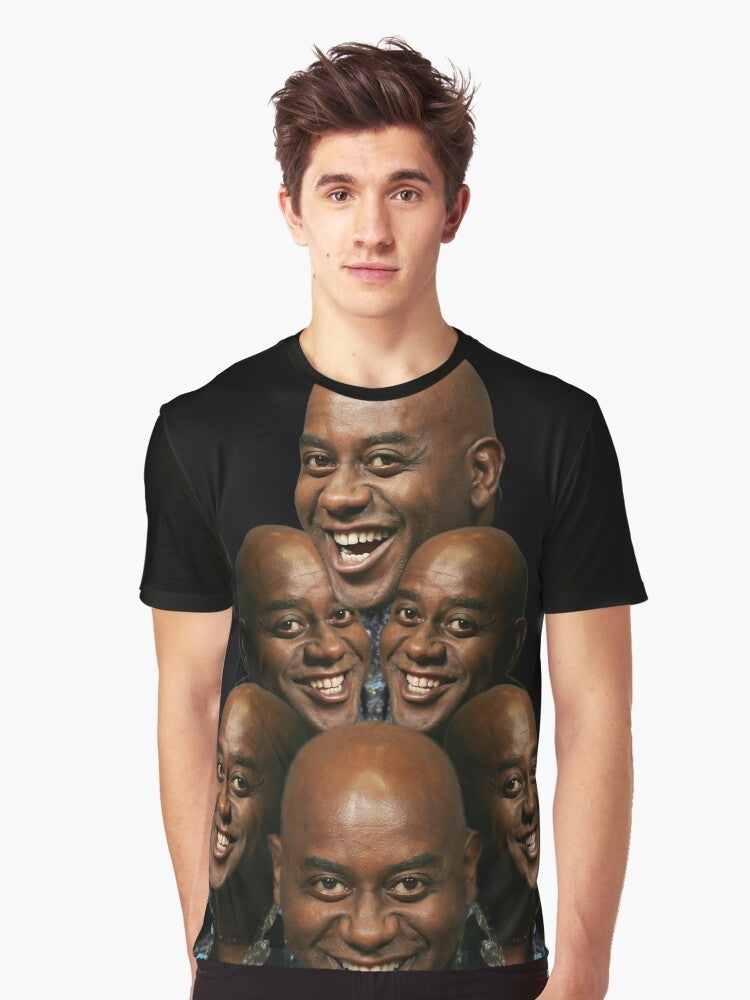 Ainsley Harriott graphic t-shirt featuring the famous chef's iconic catchphrase "Yeah bwoi!" - Men