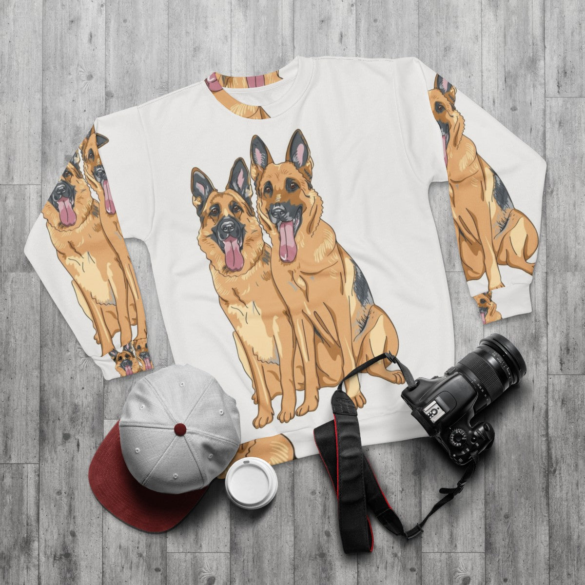 German Shepherd Dog Breeds Sweatshirt - flat lay