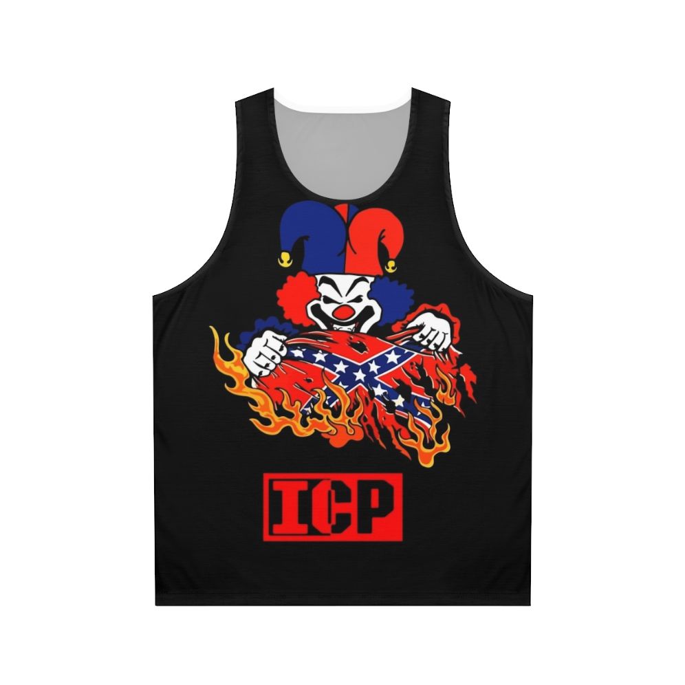 Psychopathic Vault Rebel Flag Unisex Tank Top with Colorful, Retro, and Animal Print Designs