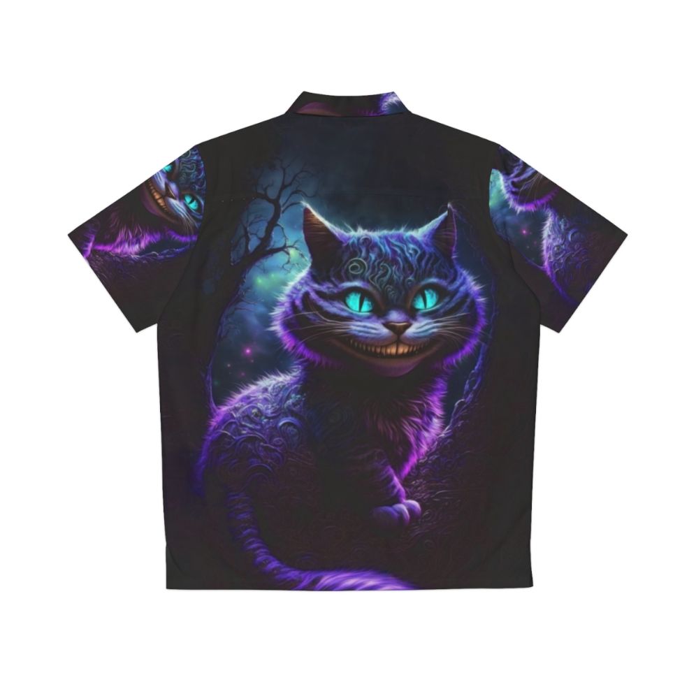 Cheshire Cat Abstract Hawaiian Shirt - Back