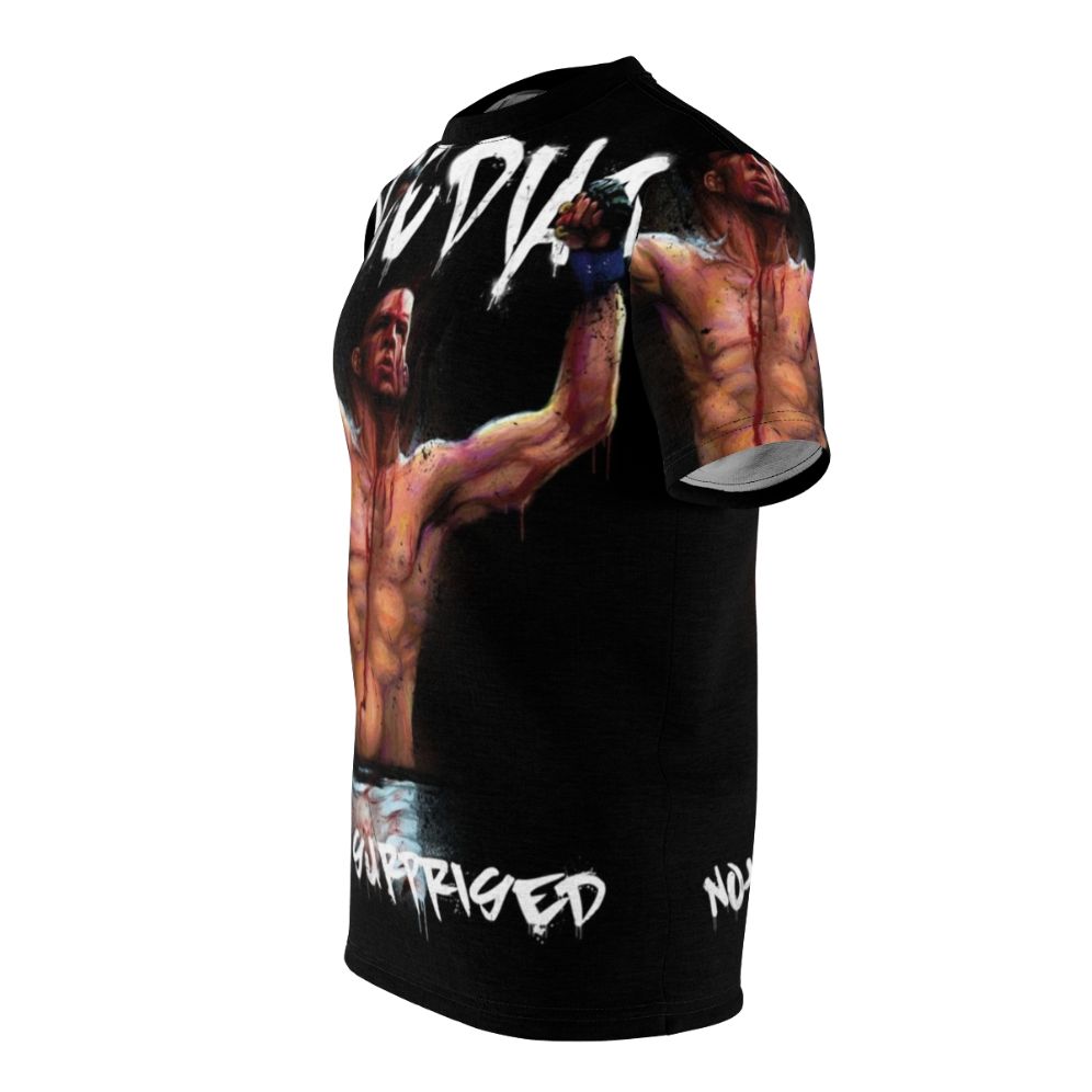 Nate Diaz inspired AOP t-shirt featuring the Diaz brothers and combat sports imagery - men left