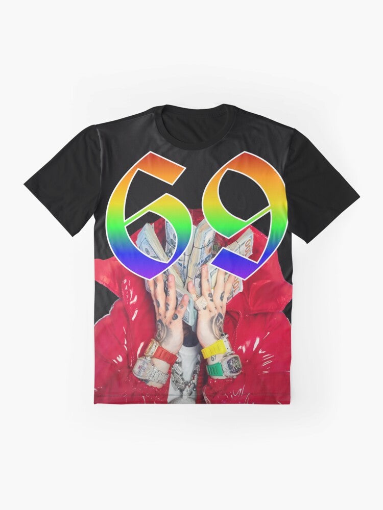 Trollz Graphic T-Shirt featuring Tekashi 6ix9ine and troll imagery - Flat lay