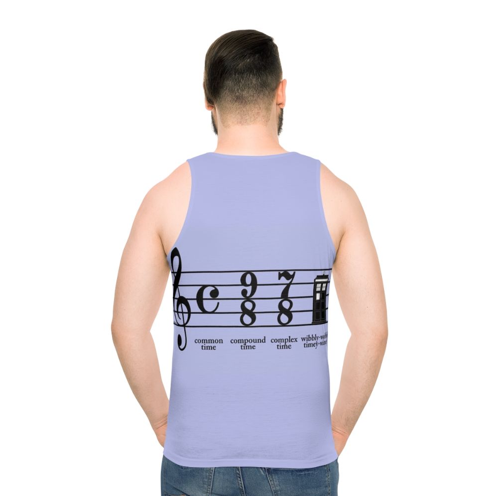 Timey Wimey Doctor Who Unisex Tank Top - men back