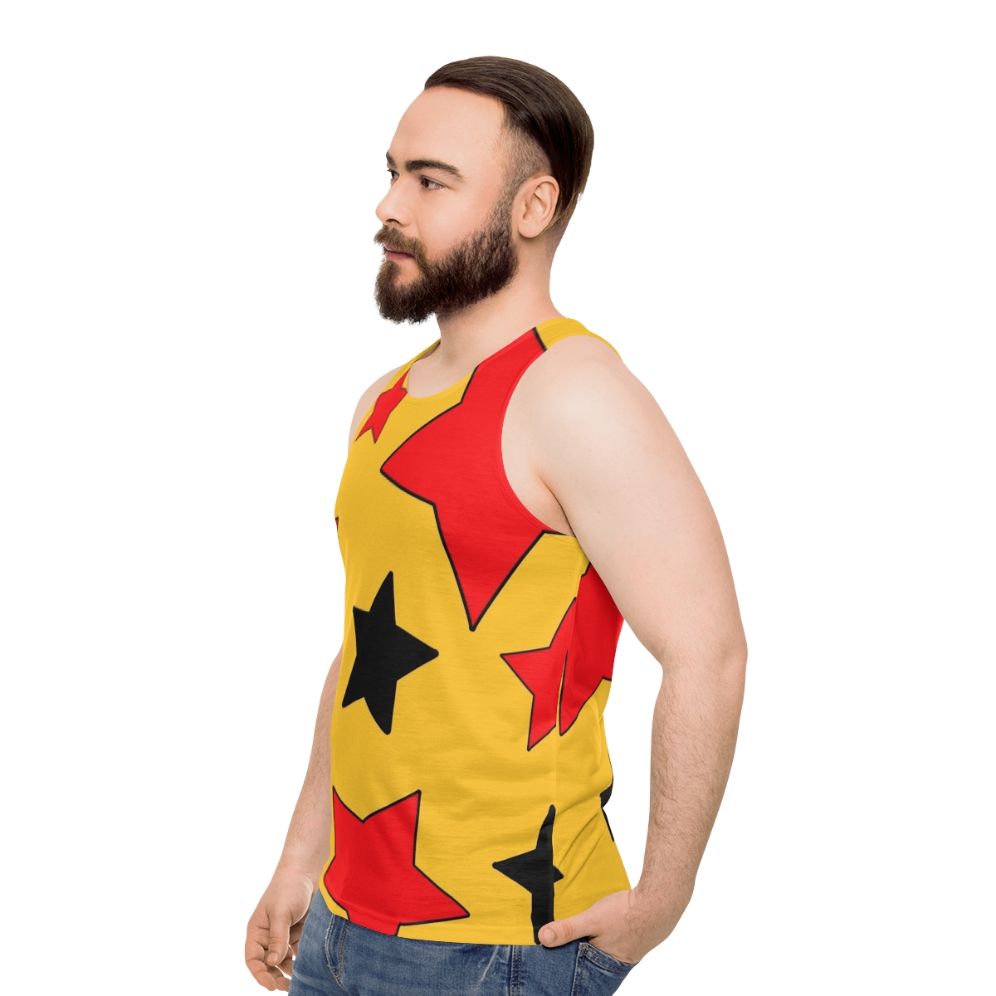 Wizard stars unisex tank top with pop art and underground comic influences - men side