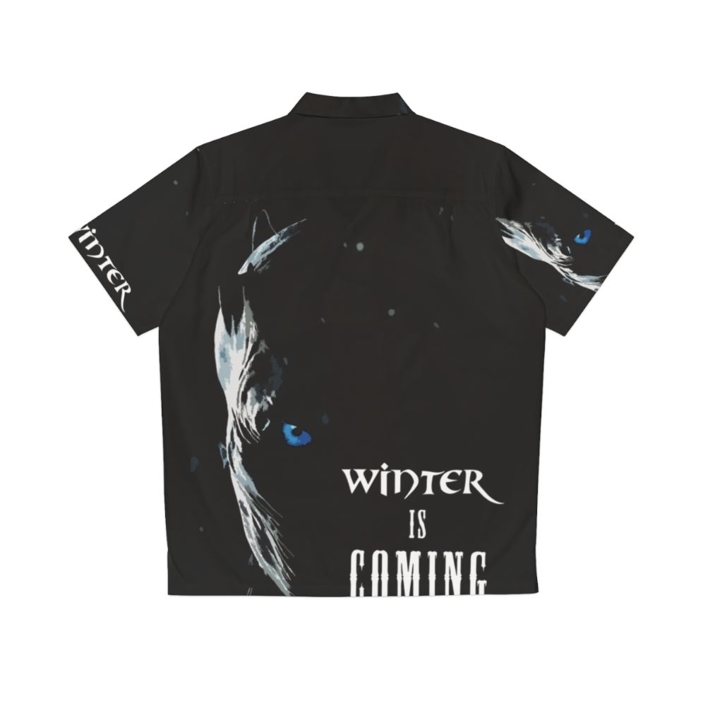 Game of Thrones winter Hawaiian shirt with Night King design - Back