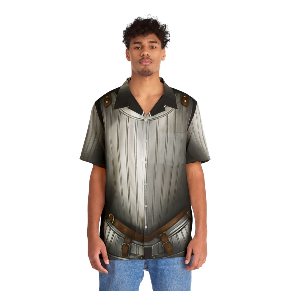 17th Century Cuirass Hawaiian Shirt with Knight Armor Inspired Design - Lifestyle