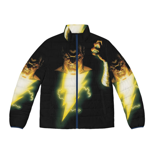 Black Adam Puffer Jacket 2 - Superhero Vintage Redesign