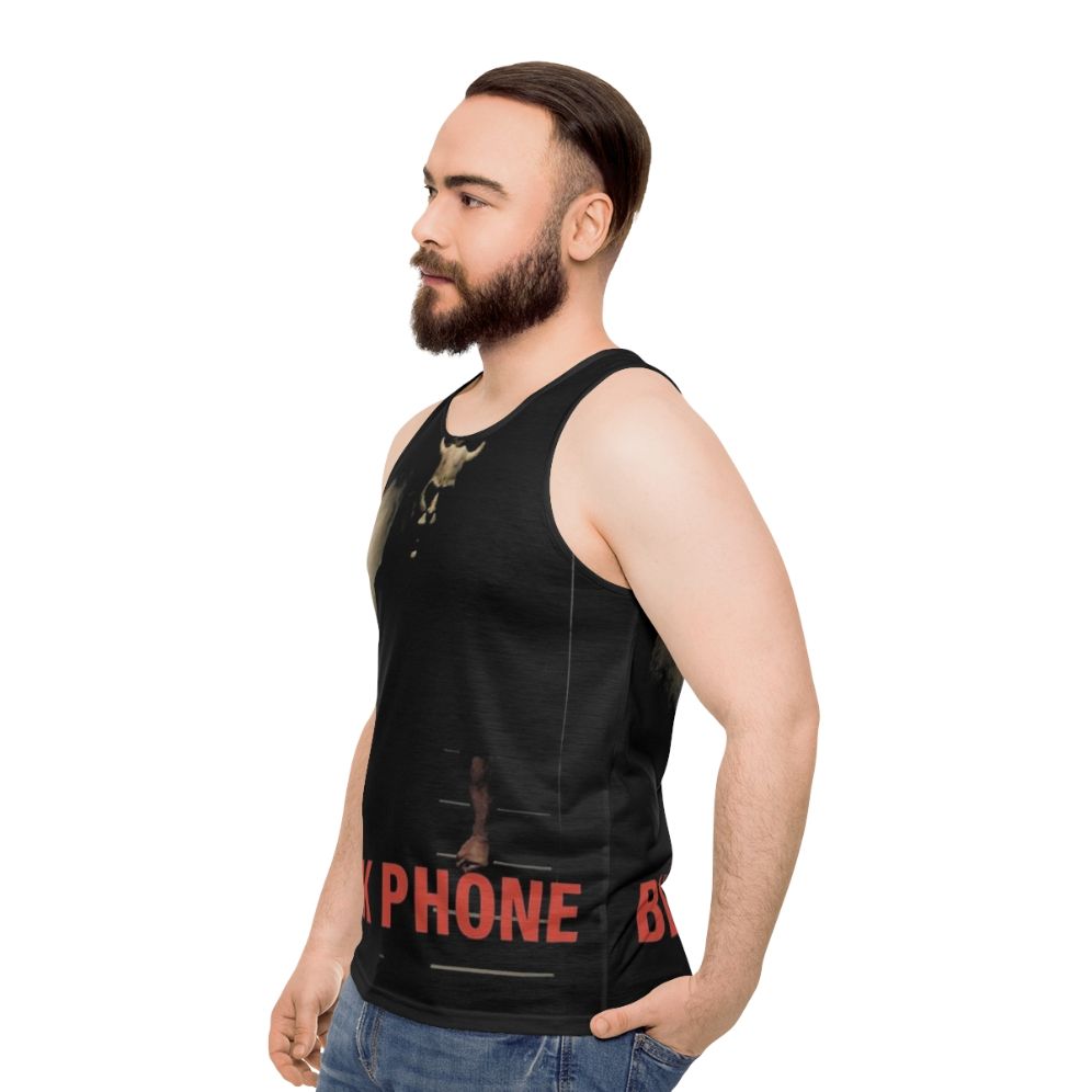 Unisex horror movie thriller tank top - men side