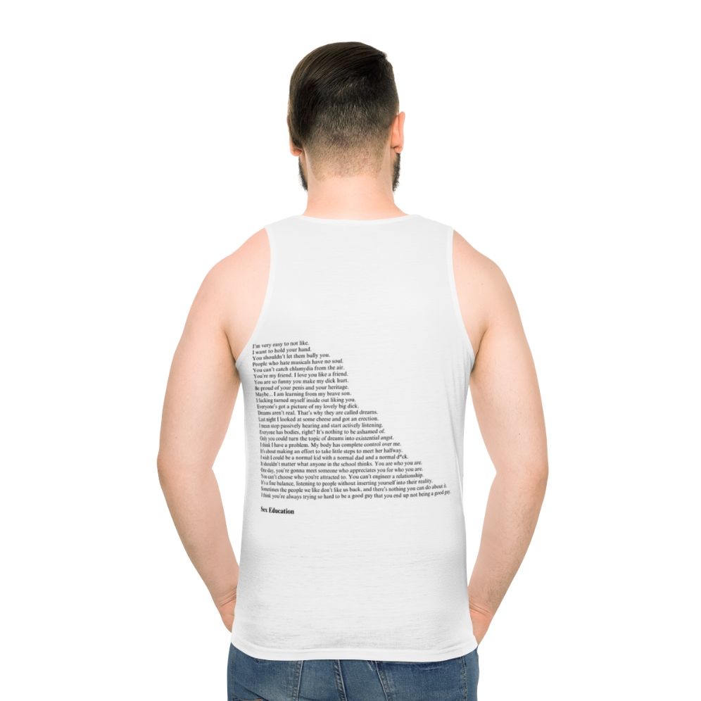 Sex Education Quotes Unisex Tank Top - men back