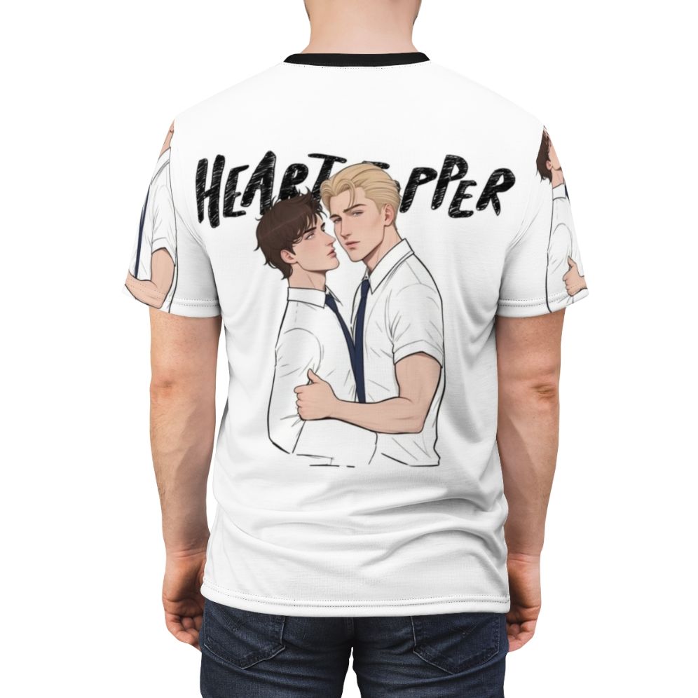 Heartstopper Nick and Charlie Inspired AOP T-shirt - men back