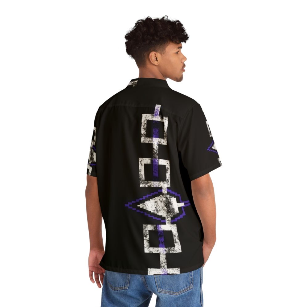 Haudenosaunee Hiawatha Belt Hawaiian Shirt with Native American Tribal Motif - People Back